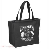 American Football Lineman Brick Wall Funny Quote Tote Bag thumb 2
