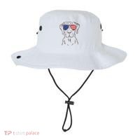 American Flag Labrador Retriever Patriotic 4th Of July Gifts Bucket Hat thumb 0