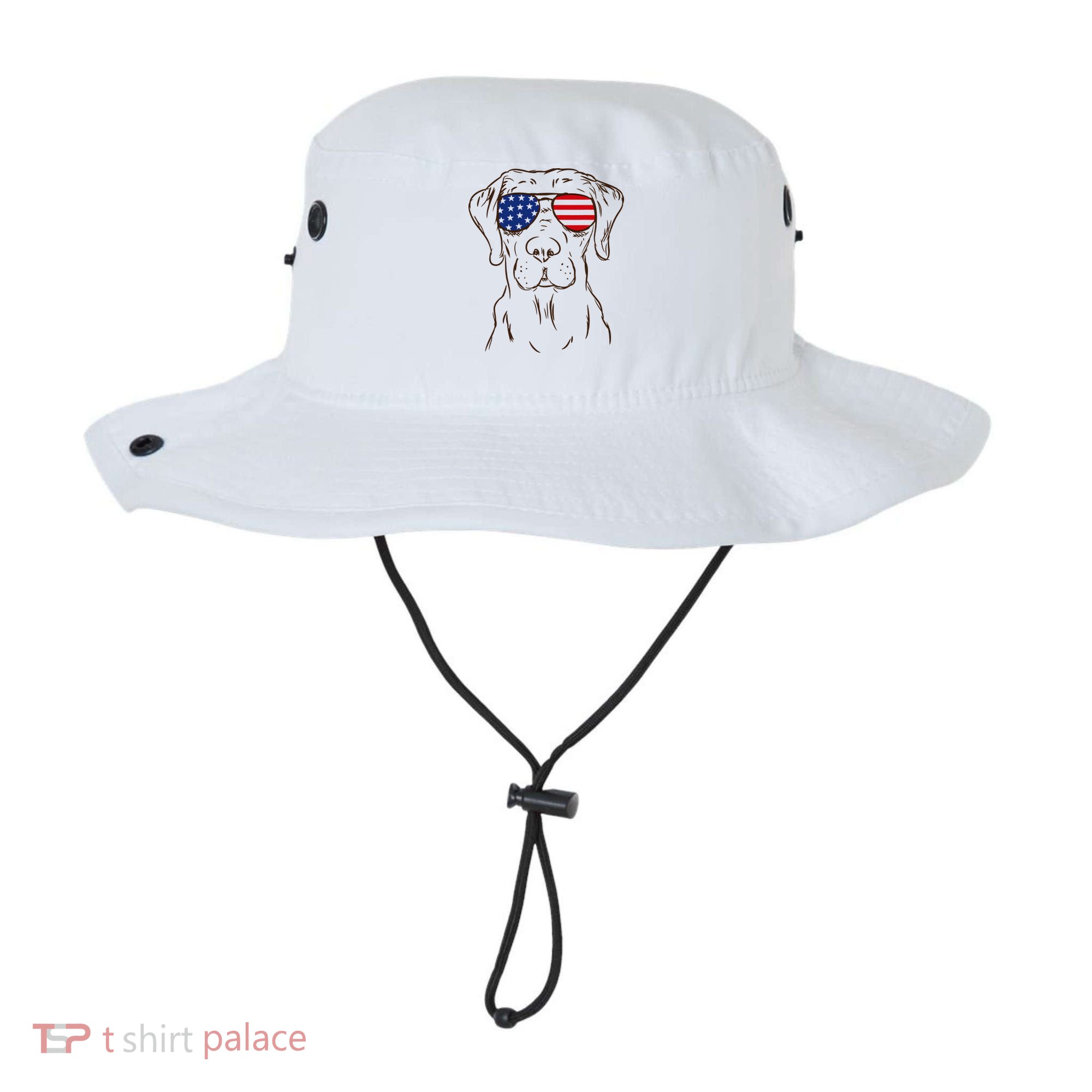American Flag Labrador Retriever Patriotic 4th Of July Gifts Bucket Hat
