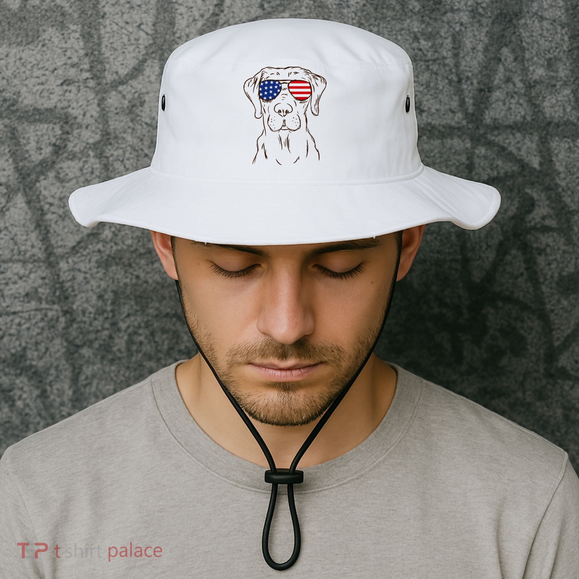 American Flag Labrador Retriever Patriotic 4th Of July Gifts Bucket Hat