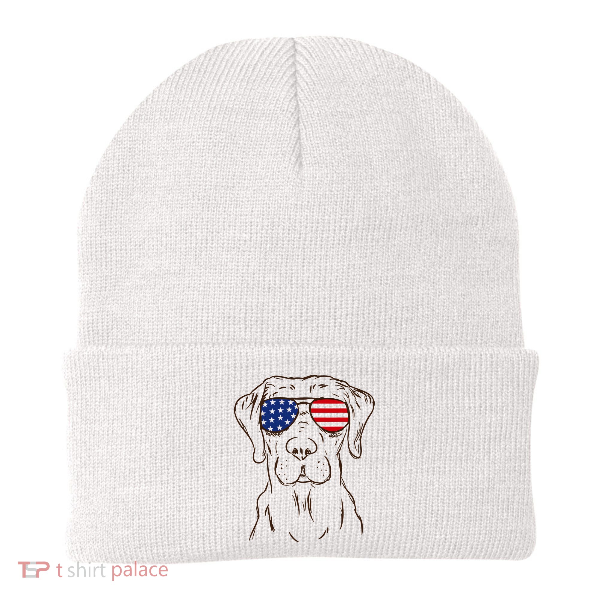 American Flag Labrador Retriever Patriotic 4th Of July Gifts Beanie