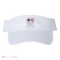 American Flag Labrador Retriever Patriotic 4th Of July Gifts Visor thumb 0