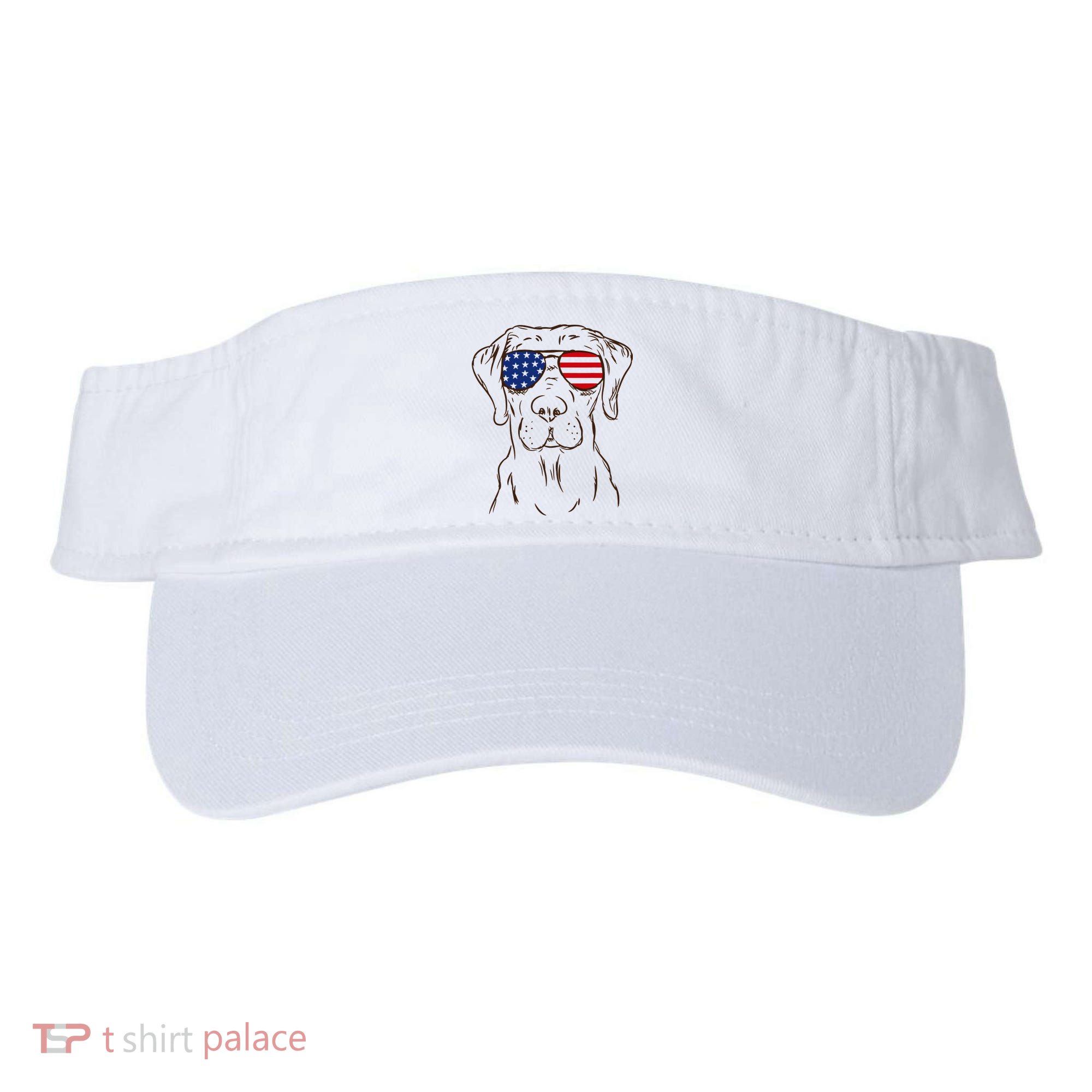 American Flag Labrador Retriever Patriotic 4th Of July Gifts Visor