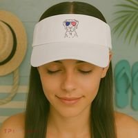 American Flag Labrador Retriever Patriotic 4th Of July Gifts Visor thumb 2