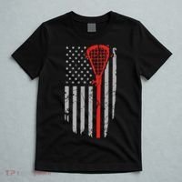 American Flag Lacrosse USA Vintage T-Shirt thumb 5