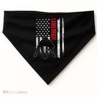 American Football Lineman Offensive Player Apparel Us Flag USA-Made Doggie Bandana thumb 0