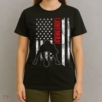 American Football Lineman Offensive Player Apparel Us Flag T-Shirt thumb 4