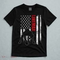 American Football Lineman Offensive Player Apparel Us Flag T-Shirt thumb 5