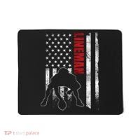 American Football Lineman Offensive Player Apparel Us Flag Mousepad thumb 0
