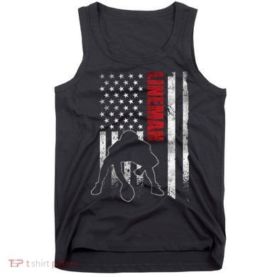 American Football Lineman Offensive Player Apparel Us Flag Tank Top