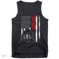 American Football Lineman Offensive Player Apparel Us Flag Tank Top thumb 0