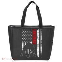 American Football Lineman Offensive Player Apparel Us Flag Tote Bag thumb 0