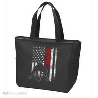 American Football Lineman Offensive Player Apparel Us Flag Tote Bag thumb 3