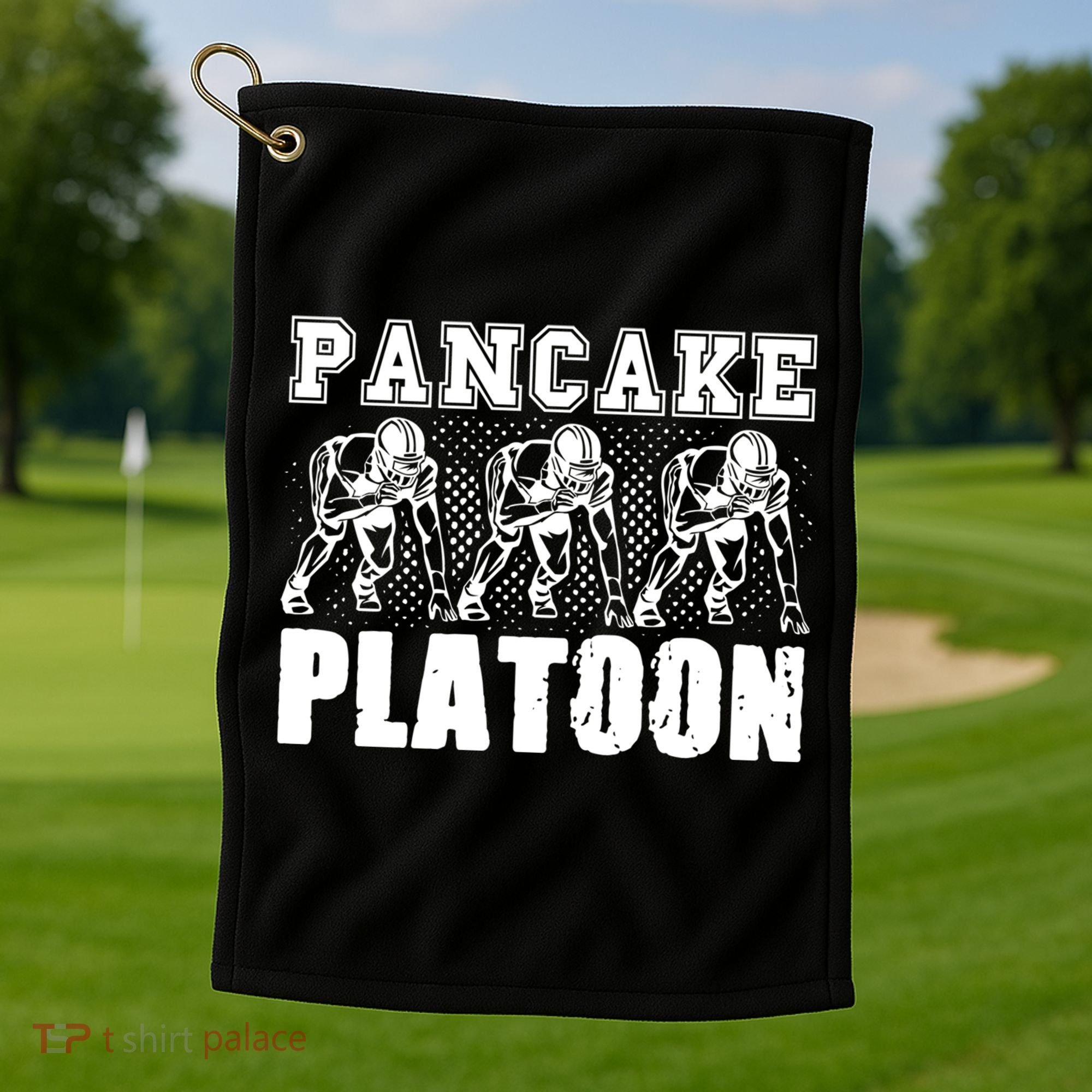 American Football Line Pancake Platoon Player Support Gift Golf Towel
