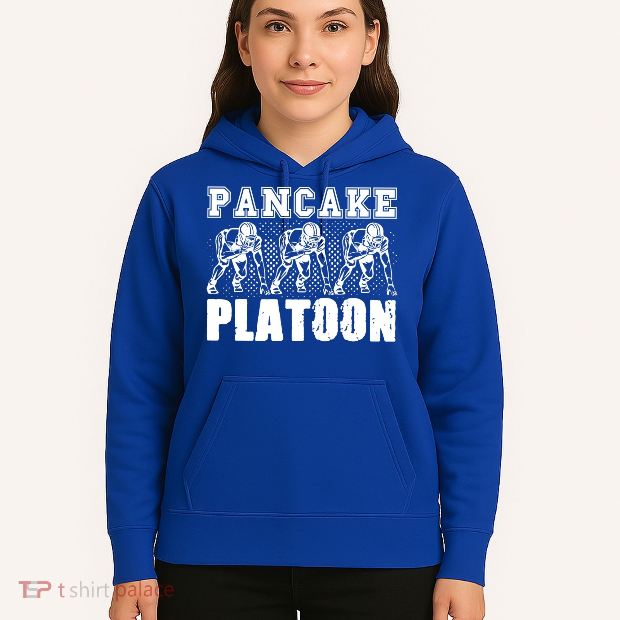 American Football Line Pancake Platoon Player Support Gift Hoodie