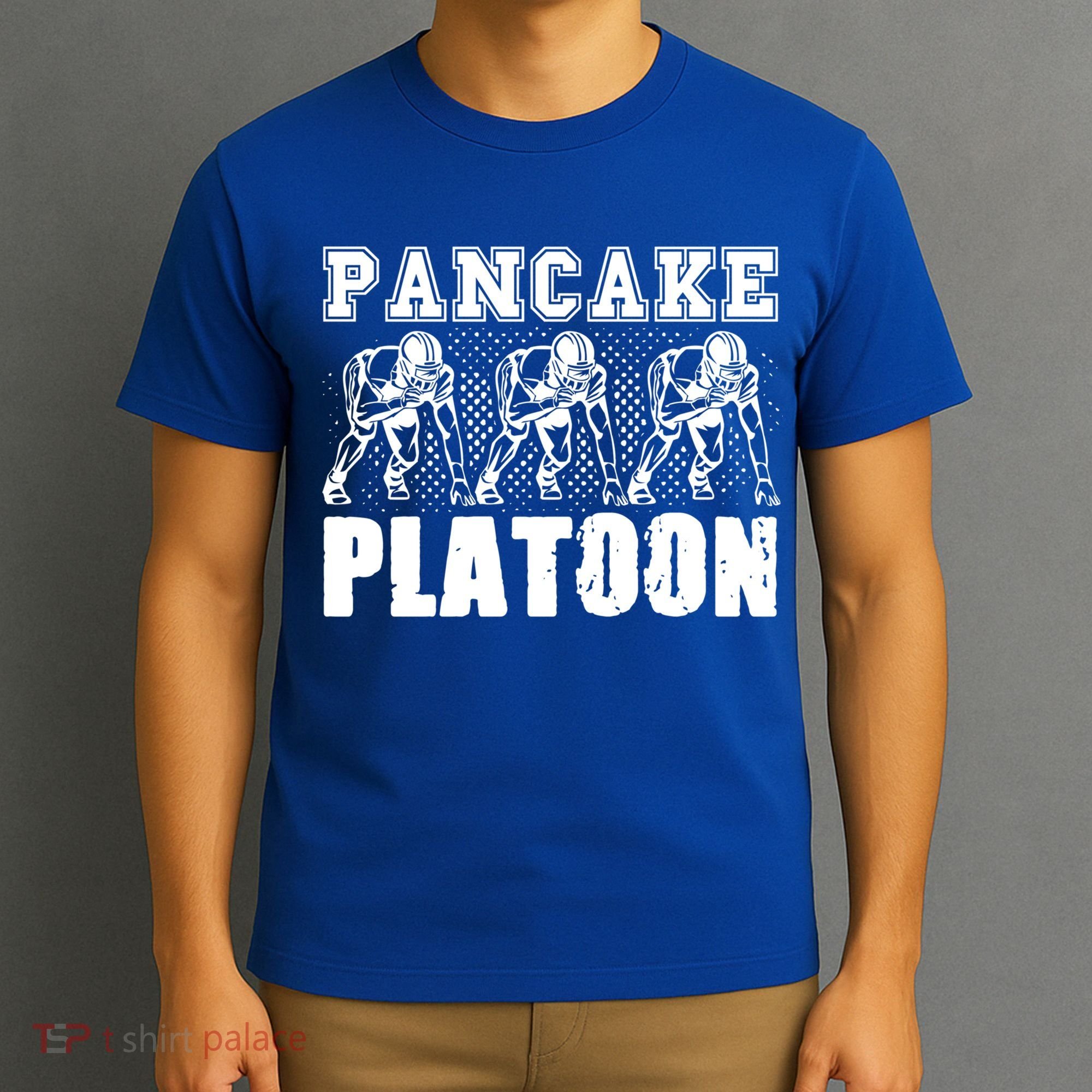 American Football Line Pancake Platoon Player Support Gift T-Shirt