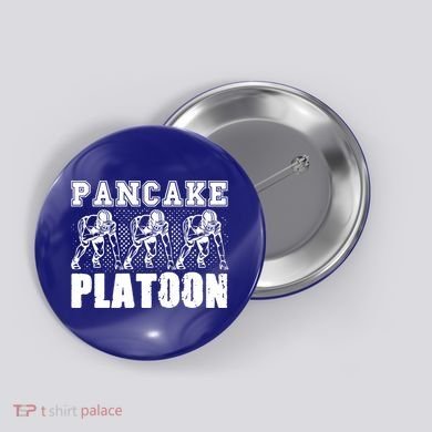 American Football Line Pancake Platoon Player Support Gift Button