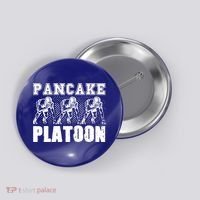 American Football Line Pancake Platoon Player Support Gift Button thumb 0