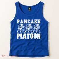 American Football Line Pancake Platoon Player Support Gift Tank Top thumb 2