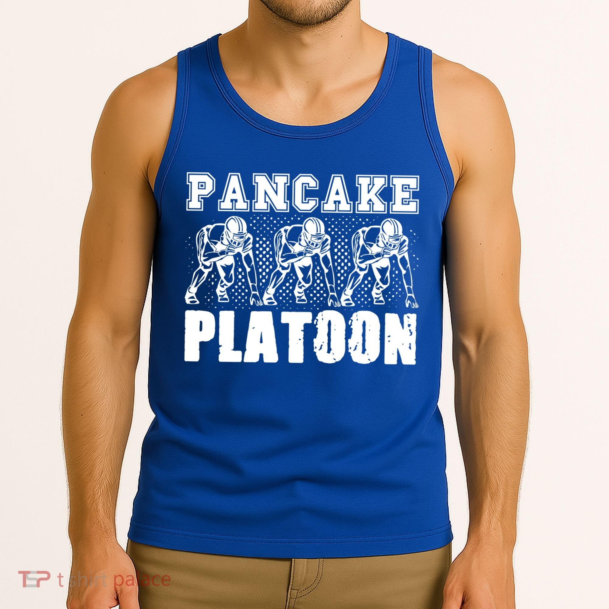 American Football Line Pancake Platoon Player Support Gift Tank Top