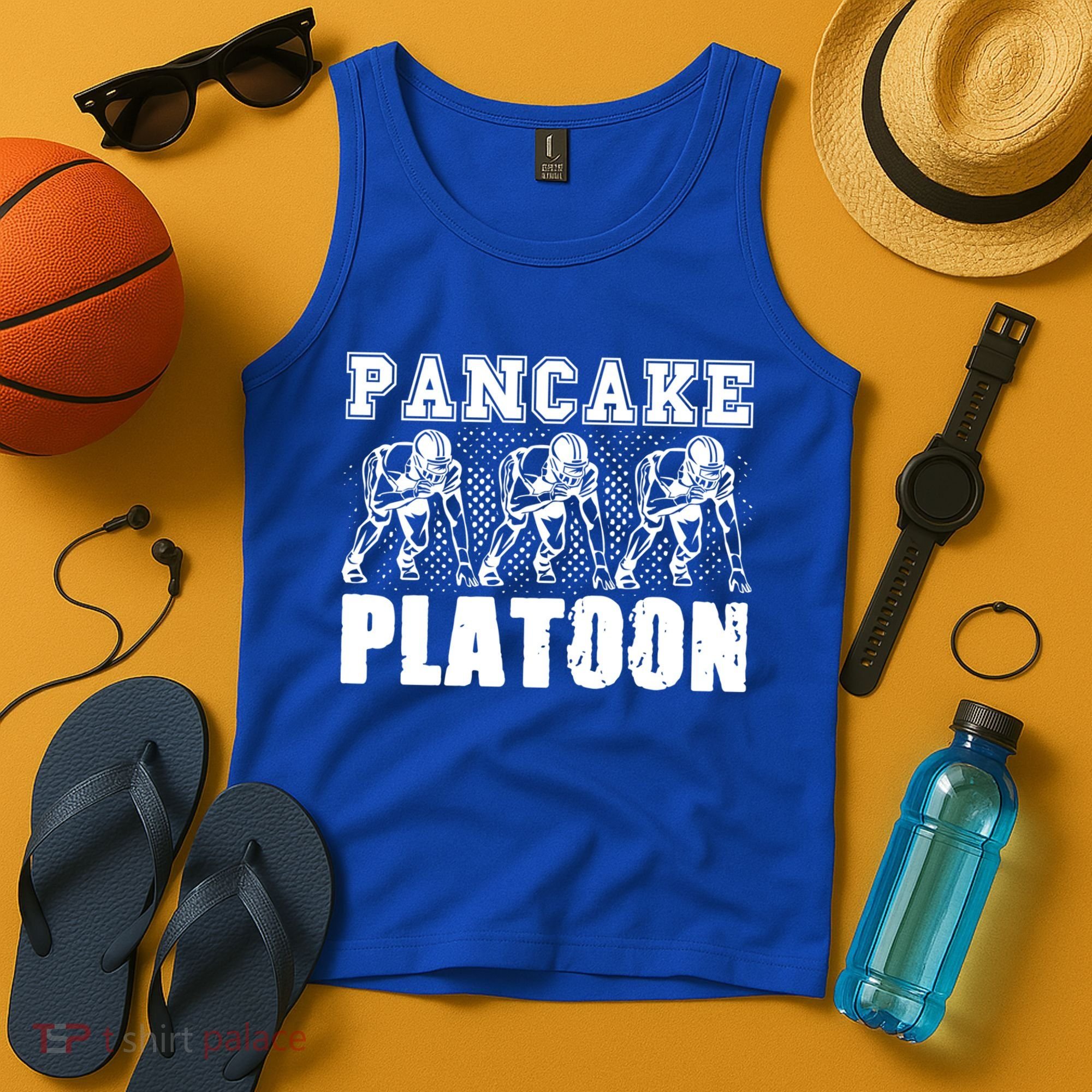 American Football Line Pancake Platoon Player Support Gift Tank Top