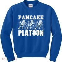 American Football Line Pancake Platoon Player Support Gift Kids Sweatshirt thumb 0