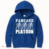 American Football Line Pancake Platoon Player Support Gift Kids Hoodie thumb 0