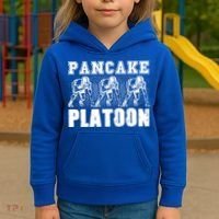 American Football Line Pancake Platoon Player Support Gift Kids Hoodie thumb 3