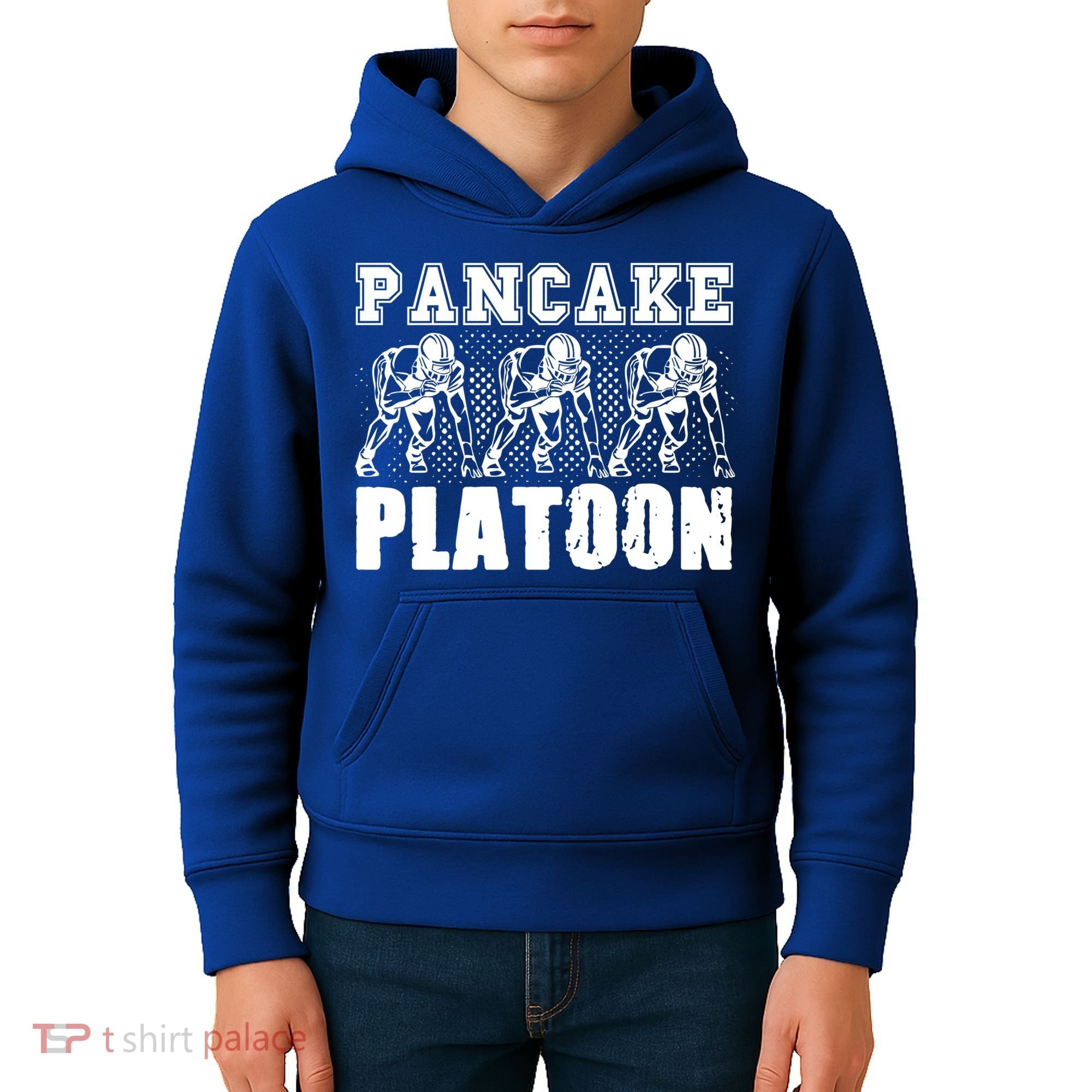 American Football Line Pancake Platoon Player Support Gift Kids Hoodie