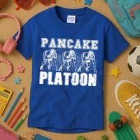 American Football Line Pancake Platoon Player Support Gift Kids T-Shirt thumb 3