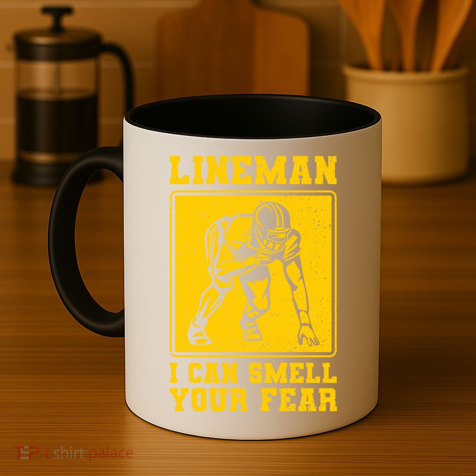 American Football Line Player Support Gift Coffee Mug