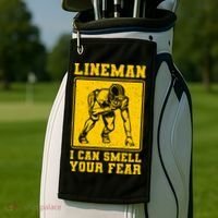 American Football Line Player Support Gift Golf Towel thumb 2