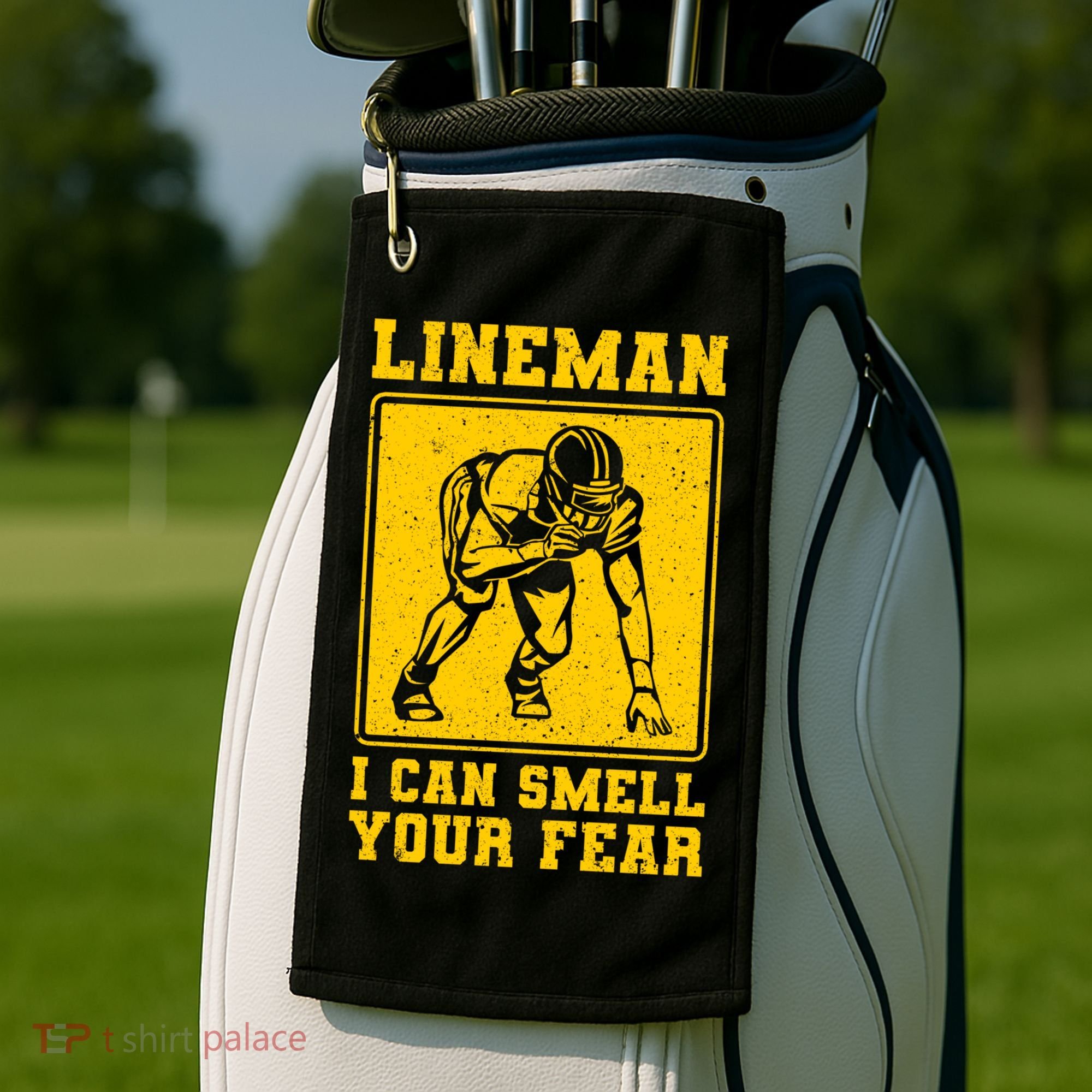 American Football Line Player Support Gift Golf Towel