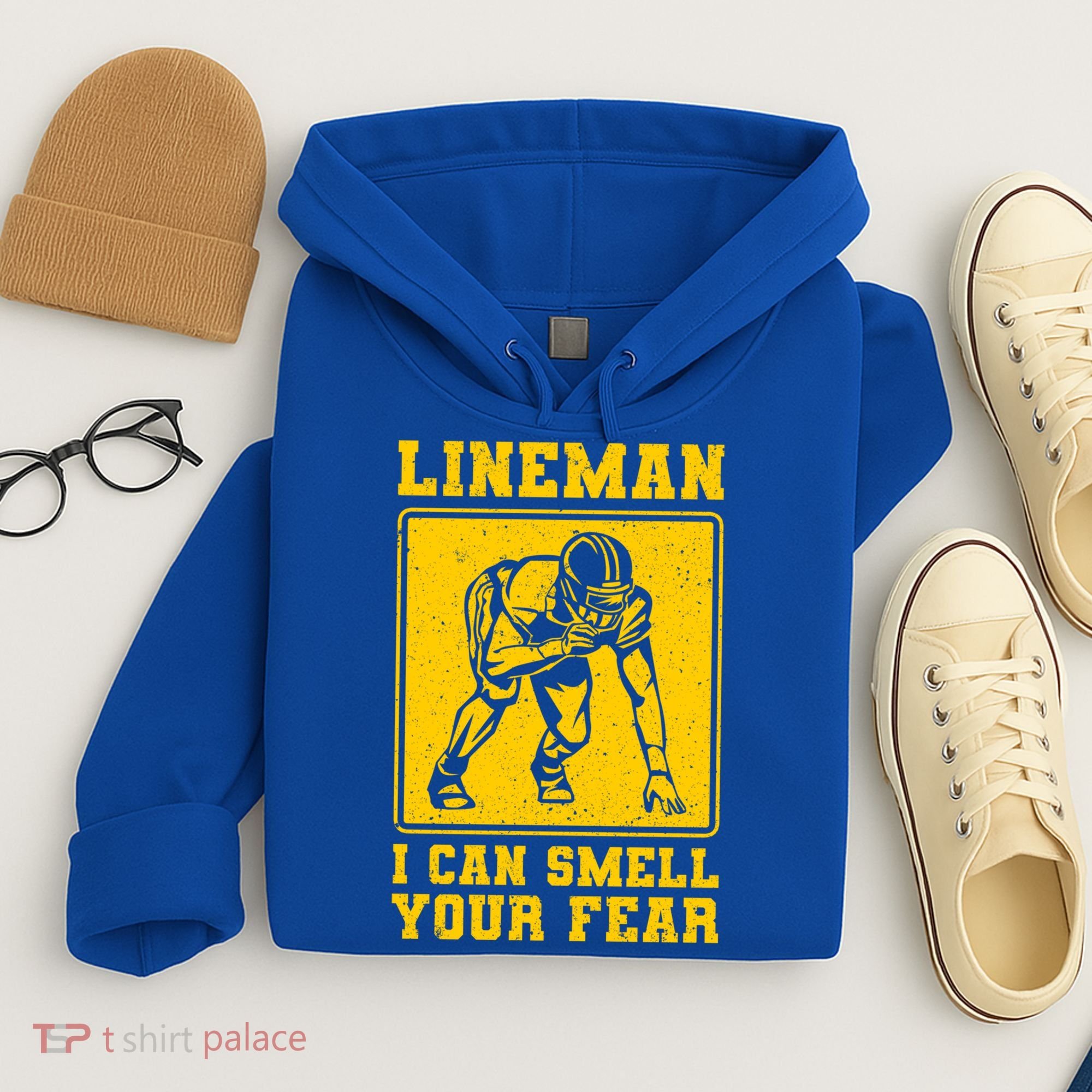 American Football Line Player Support Gift Hoodie