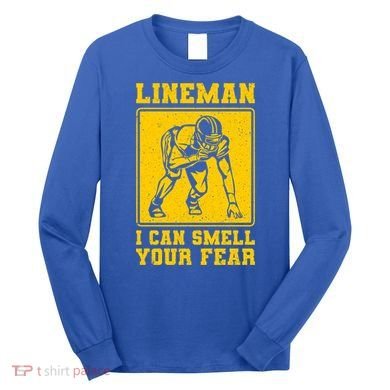 American Football Line Player Support Gift Long Sleeve Shirt