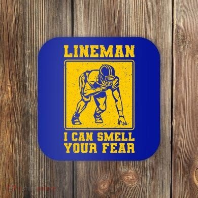 American Football Line Player Support Gift Coaster