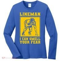 American Football Line Player Support Gift Women's Long Sleeve Shirt thumb 0