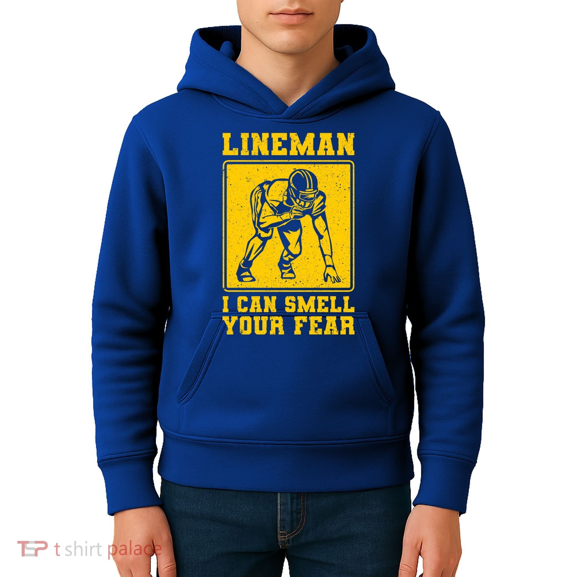 American Football Line Player Support Gift Kids Hoodie
