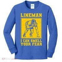 American Football Line Player Support Gift Kids Long Sleeve Shirt thumb 0