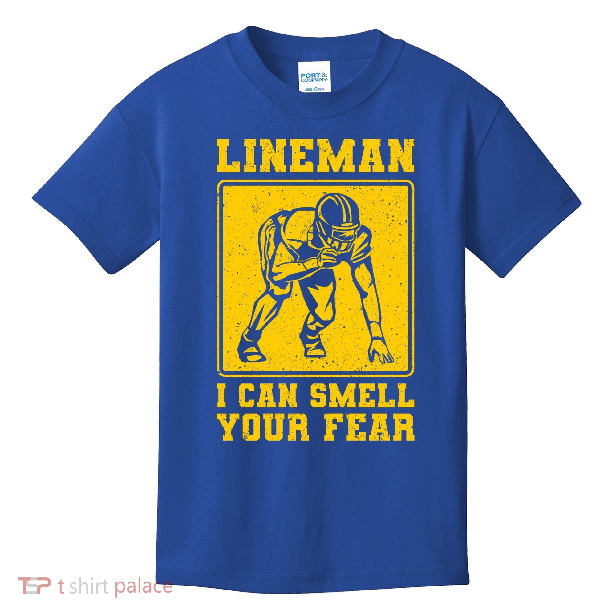 American Football Line Player Support Gift Kids T-Shirt
