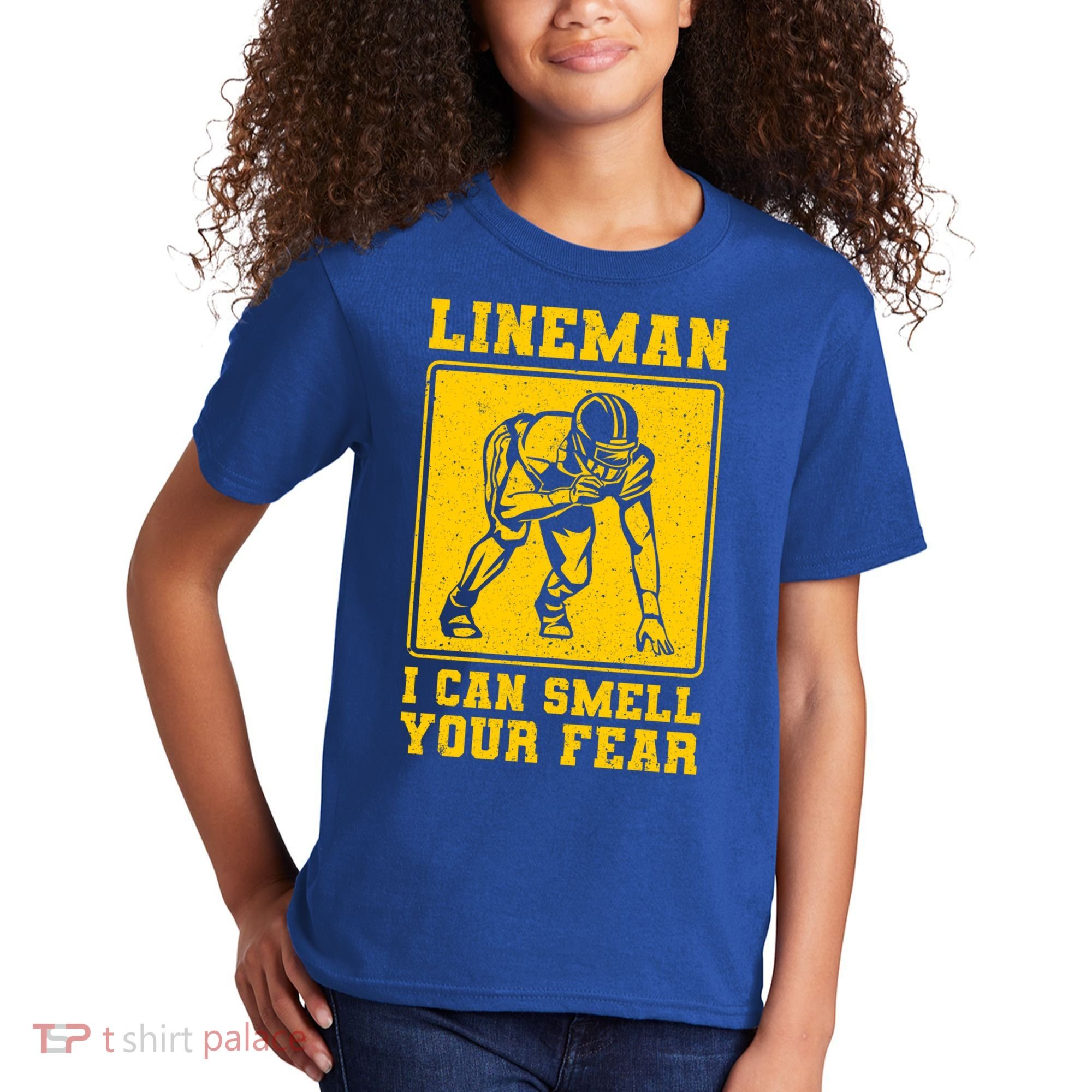 American Football Line Player Support Gift Kids T-Shirt