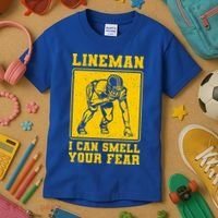 American Football Line Player Support Gift Kids T-Shirt thumb 3