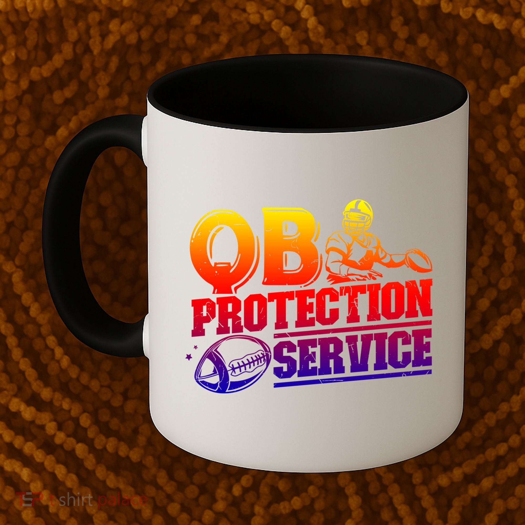 American Football Line Qb Protection Service Great Gift Coffee Mug