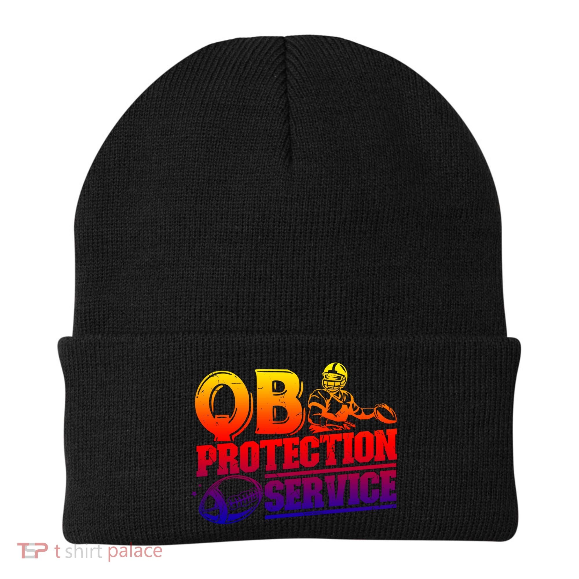 American Football Line Qb Protection Service Great Gift Beanie