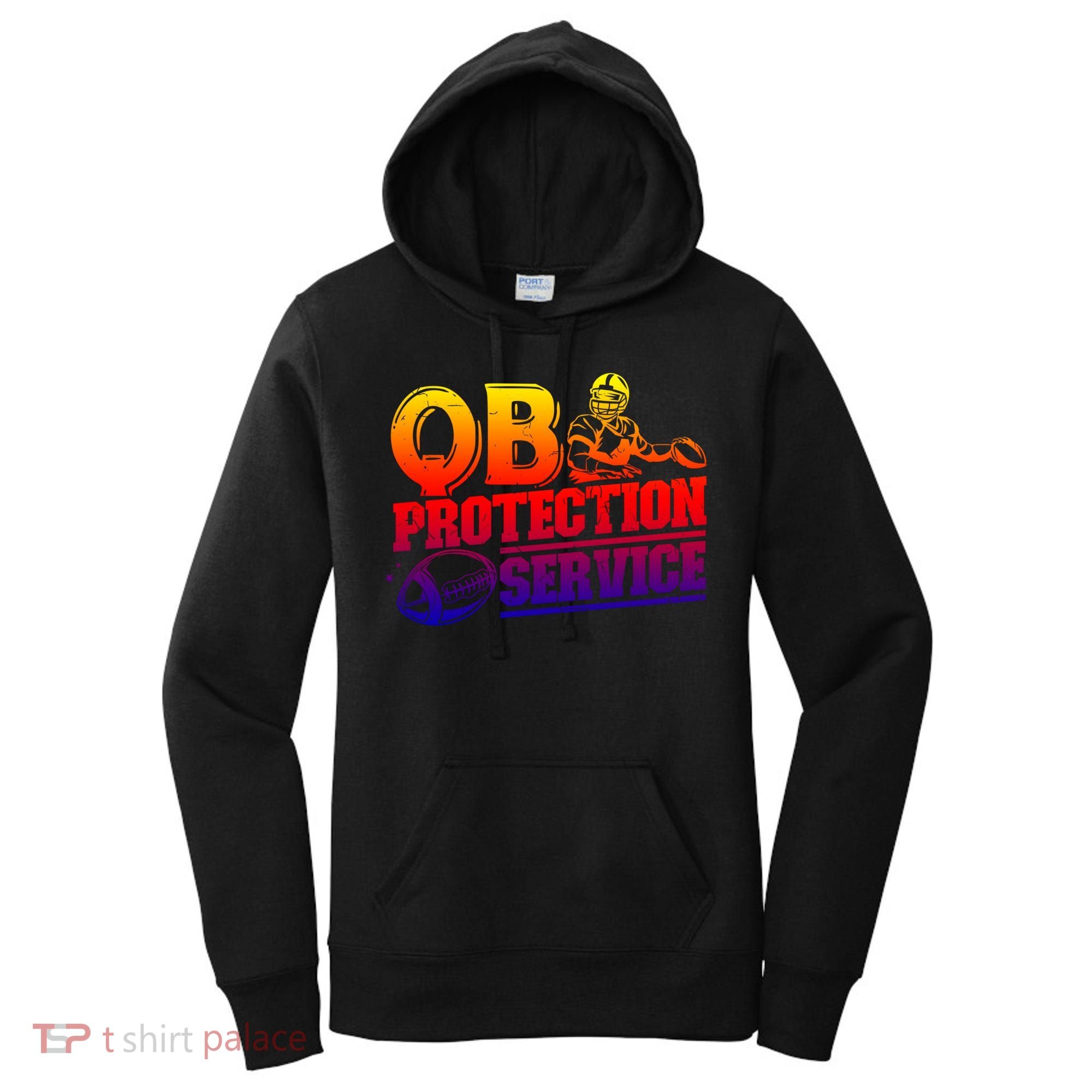 American Football Line Qb Protection Service Great Gift Women's Hoodie