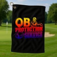 American Football Line Qb Protection Service Great Gift Golf Towel thumb 1