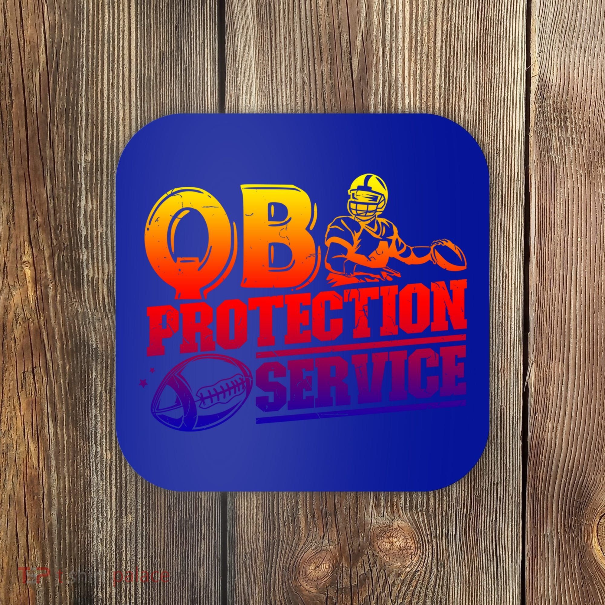 American Football Line Qb Protection Service Great Gift Coaster