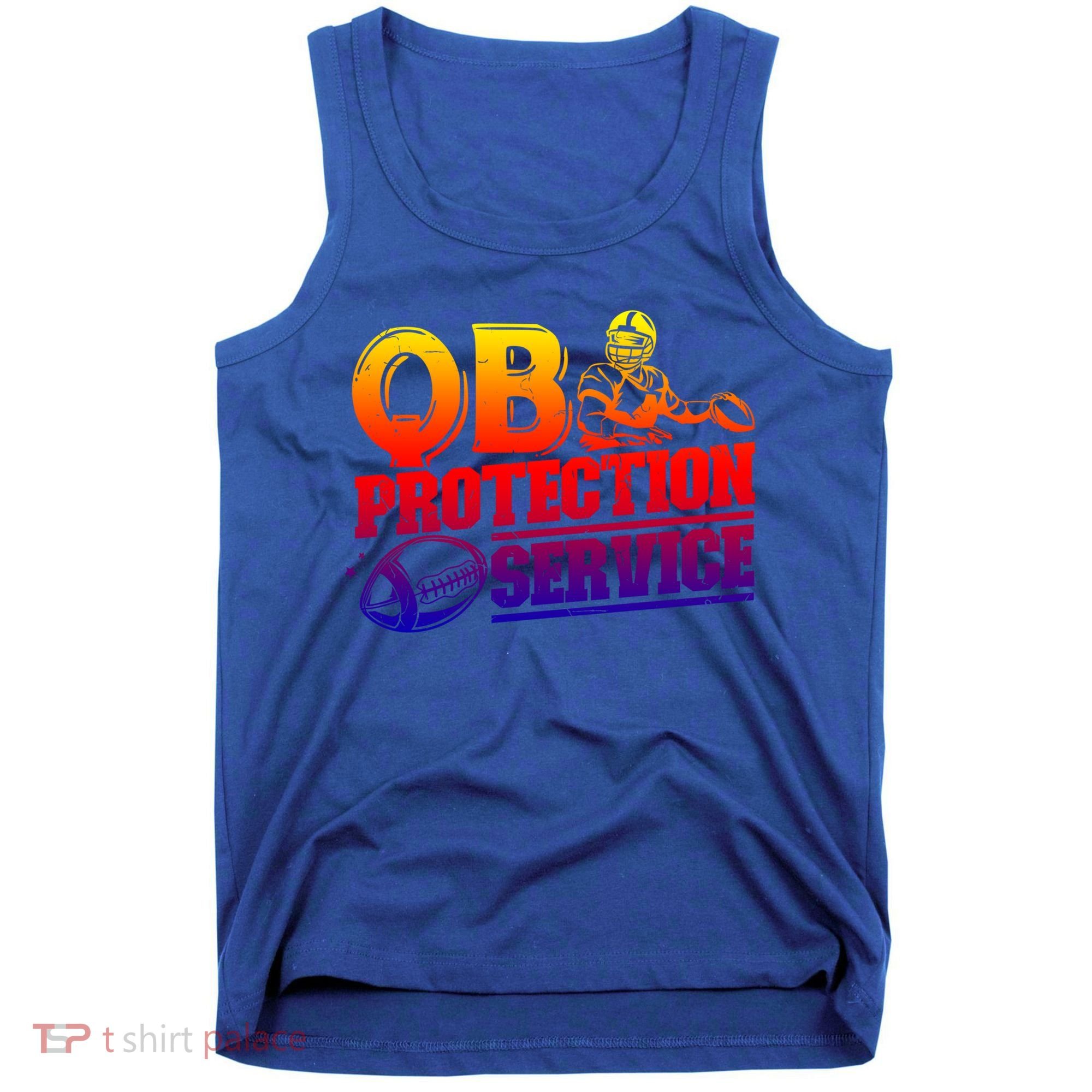 American Football Line Qb Protection Service Great Gift Tank Top