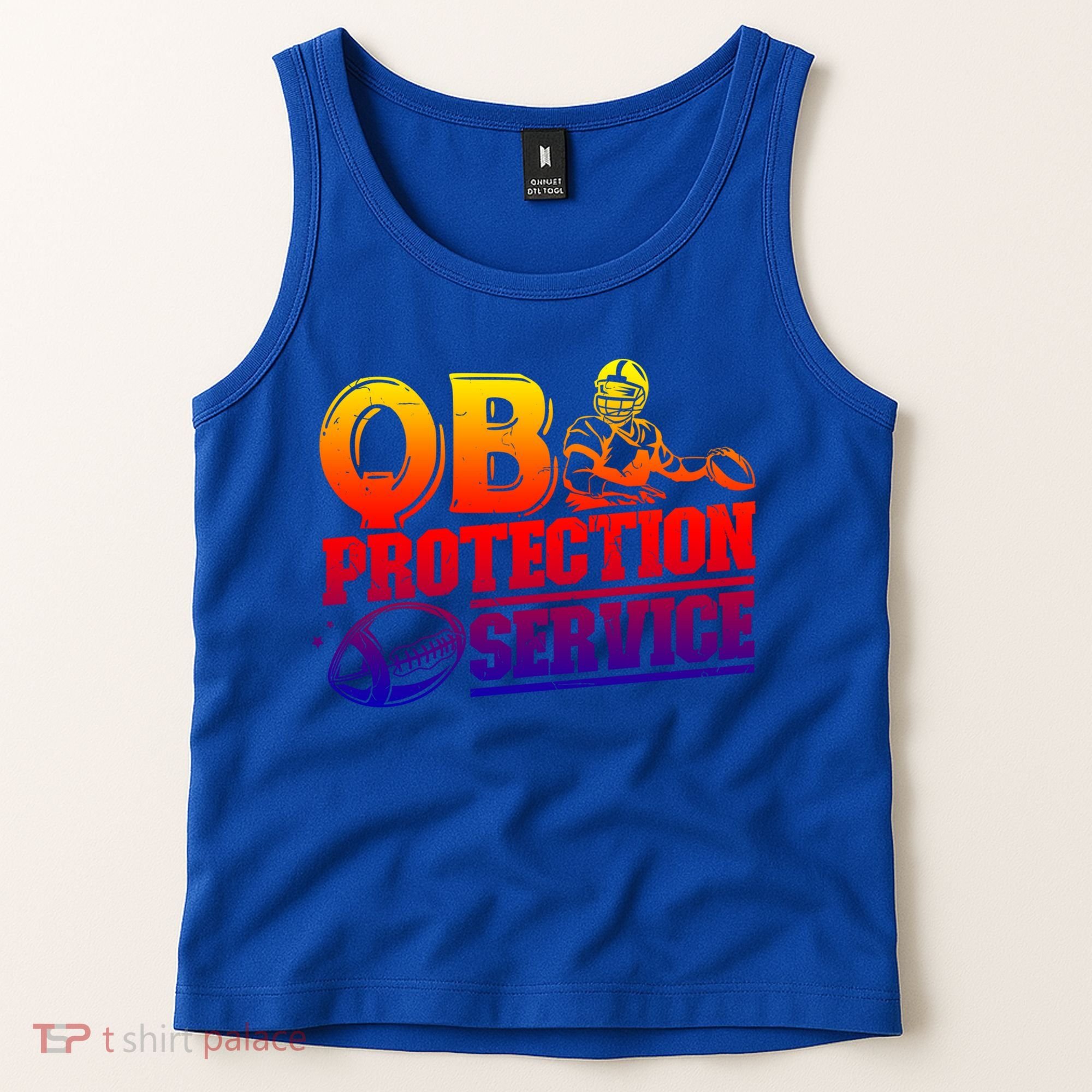 American Football Line Qb Protection Service Great Gift Tank Top