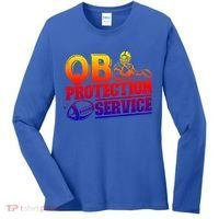 American Football Line Qb Protection Service Great Gift Women's Long Sleeve Shirt thumb 0
